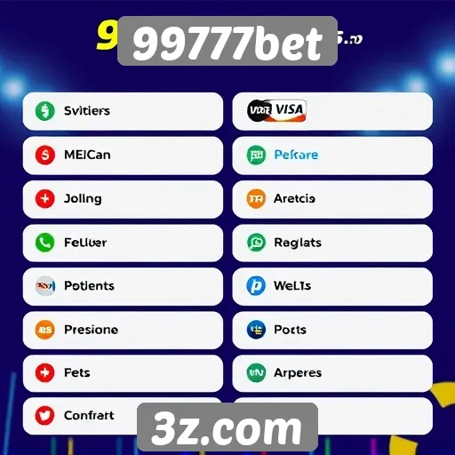 Métodos de pagamento aceitos por 99777bet